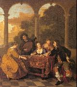 Loo, Jacob van Musical Party on a Terrace Spain oil painting reproduction